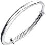 SOSUO Fashion Women Jewelry Solid 925 Sterling Bangle Bracelet Gift, Silver, (9inch)