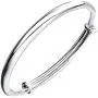 SOSUO Fashion Women Jewelry Solid 925 Sterling Bangle Bracelet Gift, Silver, (9inch)