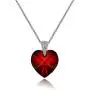Sterling Silver Heart Necklace Created with Swarovski Crystals