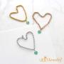 555Jewelry Womens Stainless Steel Love Heart Charm Beaded Delicate Bracelet