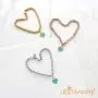 555Jewelry Womens Stainless Steel Love Heart Charm Beaded Delicate Bracelet
