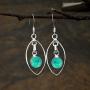 Natural Amethyst Moonstone Lapis Round Shape Gemstones 925 Silver Overlay handmade Dangle Earrings