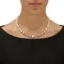 Sterling Silver Round Genuine Blue Sapphire and Cultured Freshwater Pearl Beaded 3 Piece Set Strand Necklace (8mm), 18 i