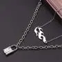 N/Q Punk Gothic Flame Fire Pendant Necklace Drop Dangle Earring Set 14K Silver Plated Cool Hip Hop Streetwear Link Chain Necklace for Women Girls Rock Party Birthday Jewelry Gifts