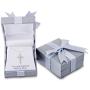NATALIA DRAKE 1/10 Cttw Diamond Christian Cross Necklace for Women in Sterling Silver (Color J-K / Clarity I3)