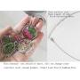 SI EASY Pressed Flower Pendant Necklace Real Dried Flower Resin Jewellery