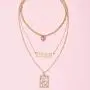 Haloty Punk Layered Butterfly Pendant Necklace Gold Initial Choker Necklaces Chain Fashion Letter Necklace Jewelry for Women and Girls (Dragon)