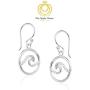 Big Apple Hoops - Polish Handcrafted Wave Line in Round Hoop Drop Dangle Earrings Made from Genuine 925 Sterling Silver in Shiny Polish Stylish Simple Design Brand Jewelry Fashion Gift for Women