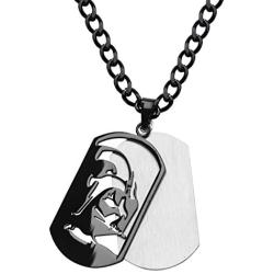 Star Wars Jewelry Unisex Darth Vader Layer Stainless Steel Dog Tag Chain Pendant Necklace, 24''