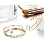 Zehory Boho Crystal Stackable Bracelets Gold Star Moon Open Cuff Bangle Bracelet Set Heart Stacking Bangle Charm Bracelet Jewelry for Women and Girls (4Pcs)