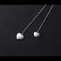 FLYOW Long Chain Dainty Necklace Simple Style 925 Sterling Silver Heart Pendant Adjustable Y Shaped Necklace Jewelry FLYOW Long Chain Dainty Necklace Simple Style 925 Sterling Silver Heart Pendant Adjustable Y Shaped Necklace Jewelry