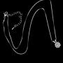 UMODE 18K White Gold Plated Cubic Zirconia Necklace for Women-2 Carat CZ Solitaire Pendant Necklace for Women
