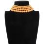LuckyHouse Fashion Pearl Choker Necklace Multilayer Strands Chokers 1920s Flapper Women Costume Necklace Accessories for Gatsby Themed Party