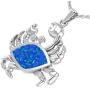 Belinda Jewelz Womens Sterling Silver Cute Sea Crab Design Pendant Necklace
