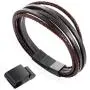 Back in Black Leather Bracelet for Men Brushed Stainless Steel Magnetic Clasp Double Layer Black Braided - incl. Extension and metal box- once as a gift! Back in Black Leather Bracelet for Men Brushed Stainless Steel Magnetic Clasp Double Layer Black Braided - incl. Extension and metal box- once as a gift!