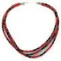 Masha Sterling Silver Necklace Bamboo Coral Black Onyx, Made in USA - Exclusive Southwestern Handmade Jewelry, 3 Strand 19'' in Length Masha Sterling Silver Necklace Bamboo Coral Black Onyx, Made in USA - Exclusive Southwestern Handmade Jewelry, 3 Strand 19'' in Length
