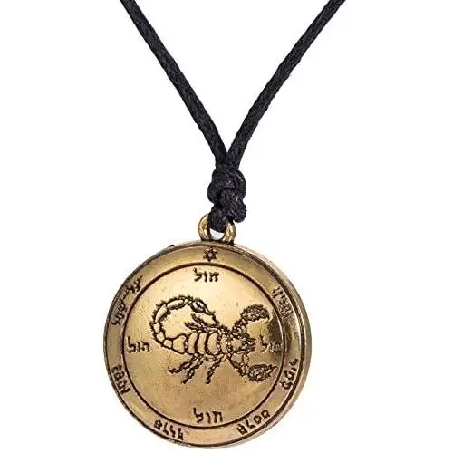 fishhook The Fifth Pentacle of Scorpion Mars Key of Solomon Protect from Evil Spirits Necklace