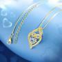 VAN RORSI&MO Heart Necklace-5A Cubic Zirconia Heart Pendant Necklace-14K Gold Plated Infinity Heart Necklaces for Women-Jewelry Gifts Necklaces for Women