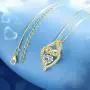 VAN RORSI&MO Heart Necklace-5A Cubic Zirconia Heart Pendant Necklace-14K Gold Plated Infinity Heart Necklaces for Women-Jewelry Gifts Necklaces for Women