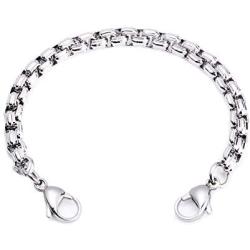 linnalove-Stainless Steel Rolo Chain lnterchangeable Medical Alert Bracelets - (Just Chain)