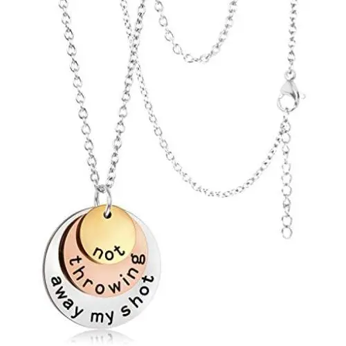 Not Throwing Away My Shot, Hamilton Necklace Gifts, Hamilton Charm Rise Up Necklace, Tri-Layer Broadway Musical Merchandise Jewelry for Hamilton Fans, Theatre Souvenirs for Girls Women Kids Children Not Throwing Away My Shot, Hamilton Necklace Gifts, Hamilton Charm Rise Up Necklace, Tri-Layer Broadway Musical Merchandise Jewelry for Hamilton Fans, Theatre Souvenirs for Girls Women Kids Children