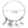 Memorial Gifts In Memory of Dad Mom Bangle Forever in My Heart Loss of Father Mother Bracelet Remembrance Gift