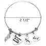 Memorial Gifts In Memory of Dad Mom Bangle Forever in My Heart Loss of Father Mother Bracelet Remembrance Gift