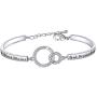 BEKECH The Best Moms Get Promoted to Grandma Interlocking Circles Bracelet Gift for Grandmother Nana Yaya Grammy Nonna