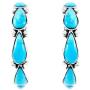 Turquoise Earrings 925 Sterling Silver & Genuine Turquoise (Select style)