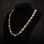 Halukakah Gold Chain for Men Iced Out,Mens 11MM 18k Real Gold Plated/Platinum White Gold Finish Miami Cuban Link Coffee Bean Chain Choker Necklace Bracelet,Full Cz Diamond Cut Prong Set,Gift for Him