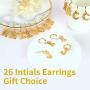 Initial Dangle Earrings Women 18K Gold Plated Personalized Alphabet 26 Letters Charm Hypoallergenic Earrings Jewelry Fashion Gift for Women Girls, Send Gift Box