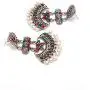 Crunchy Fashion Bollywood Jewellery Traditional Ethnic Bridal Bride Wedding Bridesmaid Oxidised Silver Tribal Boho Indian Earrings Jewelry For Women