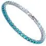 gemstoneworld 7.5inches Tennis Bracelet for Women, 4mm Round Cut Cubic Zirconia CZ White Gold Plated Chain Jewelry for Birthday Party Wedding Engagement Xmas Gift
