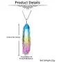 Jovivi Tree of Life Titanium Coated Rainbow Rock Quartz Chakra Crystal Necklace Copper Wire Wrapped Irregular Rough Healing Pointed Quartz Gemstone Pendant Jewelry for Women Men Jovivi Tree of Life Titanium Coated Rainbow Rock Quartz Chakra Crystal Necklace Copper Wire Wrapped Irregular Rough Healing Pointed Quartz Gemstone Pendant Jewelry for Women Men
