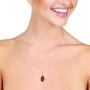 Galaxy Gold GG 14k 14k Solid Gold Pear-Shaped 1.75 ct Ruby Drop Pendant Necklace