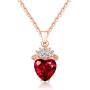 Botrinal Evie Red Heart Necklace Descendants Costume Queen of Hearts Princess Halloween Jewelry for Girls Valentines Gift