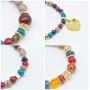 VONRU Beaded Bracelets for Women Stackable - Bohemain Style Matte Bead Stretch Bracelet with Heart Pendent for Gift Matte Bead
