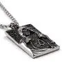Demon Skull Necklace for Men, Skull Cross Pendant Necklace with 23.6” Chain, Masked Goddess Skull Cameo Necklace, Gothic Cross Skull Tag Necklace, Punk Skull Jewelry Gift for Men Boys Demon Skull Necklace for Men, Skull Cross Pendant Necklace with 23.6” Chain, Masked Goddess Skull Cameo Necklace, Gothic Cross Skull Tag Necklace, Punk Skull Jewelry Gift for Men Boys