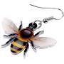 NEWEI Acrylic Flying Sweet Bumblebee Earrings Dangle Drop Fashion Jewelry For Women Girls Gift Charms