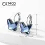 T400 Blue Purple Pink Crystal Butterfly Lever Back Earrings Birthday Gift for Women Girls T400 Blue Purple Pink Crystal Butterfly Lever Back Earrings Birthday Gift for Women Girls