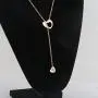 ENSIANTH Rose Gold Zodiac Signs Heart Necklace Stainless Steel Lariat Y Necklace Best Birthday Gift