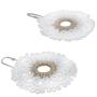 NOVICA Crochet Cotton Dangle Earrings with .925 Sterling Silver Hooks White Doily