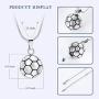 zeqingjw Soccer Ball Cremation Jewelry Necklace for Ashes for Men,Stainless Steel Football Memorial Keepsake Urn Pendant for Boys