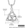 Furious Jewelry 925 Sterling Silver Good Luck Irish Triangle Celtic Knot Vintage Pendant Necklace