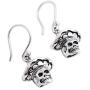 NOVICA .925 Sterling Silver Skull with Hat Dangle Earrings Horseman Catrin
