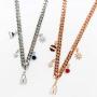 MUXI Pendant Necklace Choker Waterproof Stainless Handmade Dainty Lucky Chain Necklace for Women,Girls
