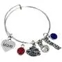 Infinity Collection Navy Mom Charm Bangle Bracelet, Proud Navy Mom Jewelry - Makes for Military Moms