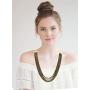 Sansar India Five Layer Beads Multistrand Indian Necklace Jewelry for Girls and Women