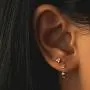 Sterling Silver Stud Earrings for Women Men, 3 Pairs Flower Cubic Zirconia Stud Earrings Set | Small Cartilage CZ Hypoallergenic Tragus Piercing Earrings for Girls Teens 3mm 4mm 5mm
