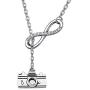 FUSTMW Photographer Gift Camera Infinity Love Charm Y Necklace Travel Jewelry Photography Gifts